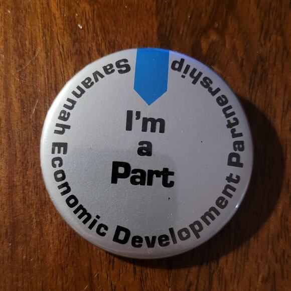 Vintage Pinback - Savannah Economic Development Partnership I Am a Part - Picture 1 of 1